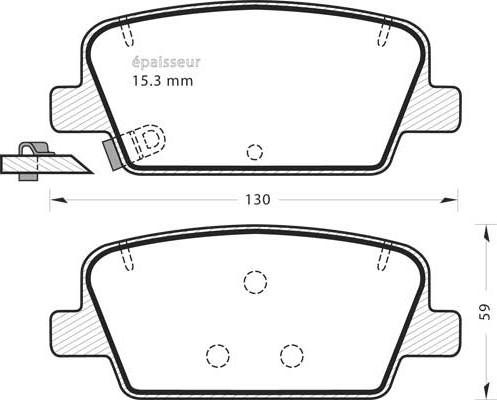 MGA 1372 - Комплект спирачно феродо, дискови спирачки vvparts.bg