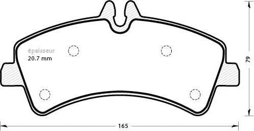 MGA 1295 - Комплект спирачно феродо, дискови спирачки vvparts.bg