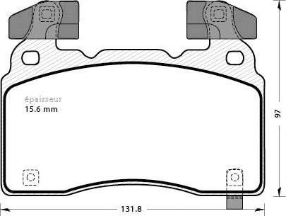 MGA 1290 - Комплект спирачно феродо, дискови спирачки vvparts.bg