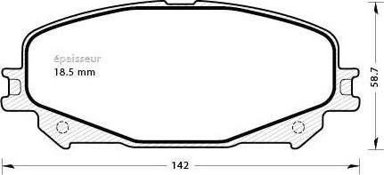 MGA 1298 - Комплект спирачно феродо, дискови спирачки vvparts.bg