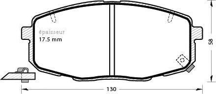 MGA 1293 - Комплект спирачно феродо, дискови спирачки vvparts.bg