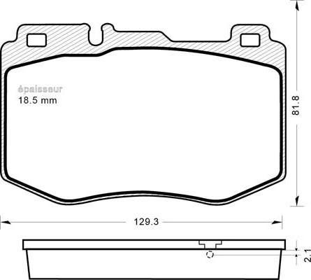 Mapa 6037 - Комплект спирачно феродо, дискови спирачки vvparts.bg