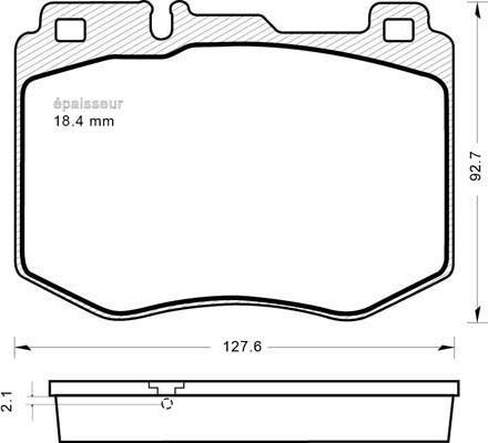 MGA 1201 - Комплект спирачно феродо, дискови спирачки vvparts.bg