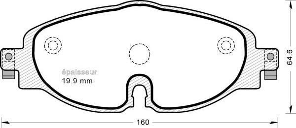 MGA 1203 - Комплект спирачно феродо, дискови спирачки vvparts.bg