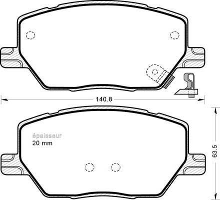 MGA 1202 - Комплект спирачно феродо, дискови спирачки vvparts.bg