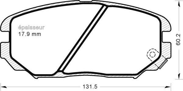 MGA 1215 - Комплект спирачно феродо, дискови спирачки vvparts.bg