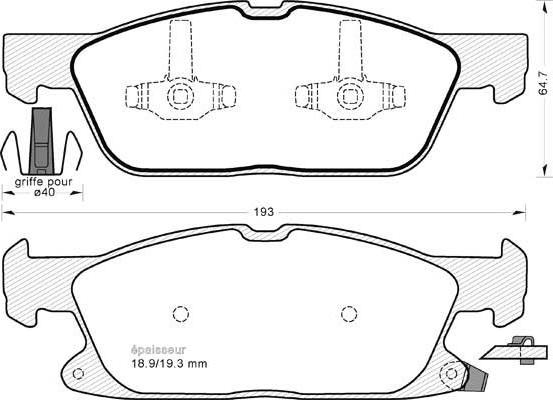 MGA 1216 - Комплект спирачно феродо, дискови спирачки vvparts.bg