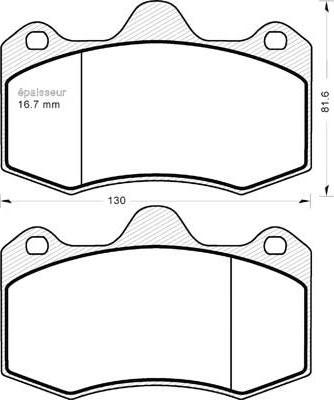 MGA 1218 - Комплект спирачно феродо, дискови спирачки vvparts.bg