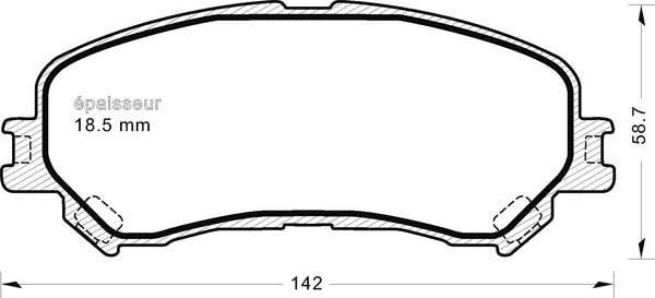 MGA 1217 - Комплект спирачно феродо, дискови спирачки vvparts.bg