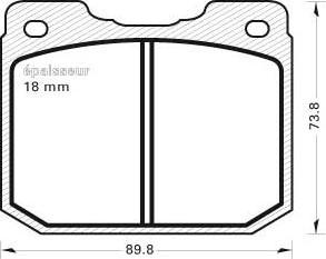 MGA 121 - Комплект спирачно феродо, дискови спирачки vvparts.bg