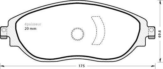 MGA 1286 - Комплект спирачно феродо, дискови спирачки vvparts.bg