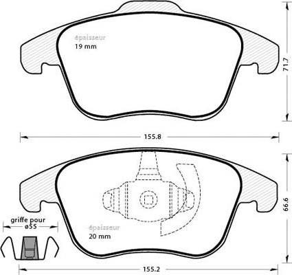 FTE 9001796 - Комплект спирачно феродо, дискови спирачки vvparts.bg