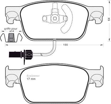 MGA 1234 - Комплект спирачно феродо, дискови спирачки vvparts.bg