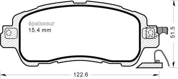 MGA 1230 - Комплект спирачно феродо, дискови спирачки vvparts.bg