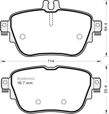 Textar 9161D1936 - Комплект спирачно феродо, дискови спирачки vvparts.bg