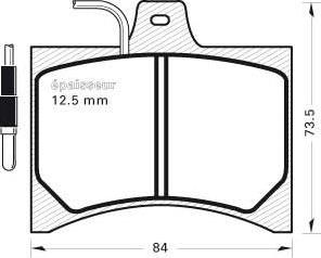 MGA 123 - Комплект спирачно феродо, дискови спирачки vvparts.bg