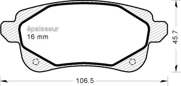 MGA 1224 - Комплект спирачно феродо, дискови спирачки vvparts.bg