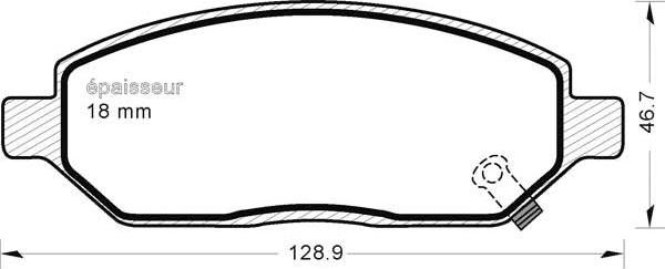 MGA 1225 - Комплект спирачно феродо, дискови спирачки vvparts.bg