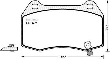 MGA 1276 - Комплект спирачно феродо, дискови спирачки vvparts.bg