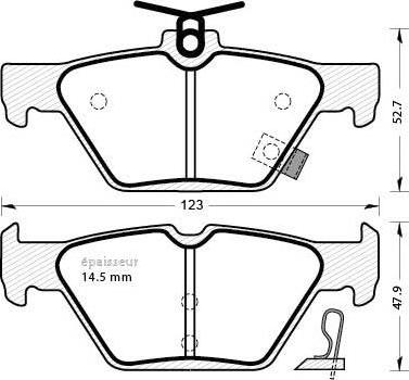 Triscan 40P78026 - Комплект спирачно феродо, дискови спирачки vvparts.bg