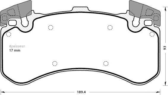 MGA 1277 - Комплект спирачно феродо, дискови спирачки vvparts.bg