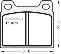 MGA 12 - Комплект спирачно феродо, дискови спирачки vvparts.bg