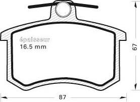 MGA 170 - Комплект спирачно феродо, дискови спирачки vvparts.bg