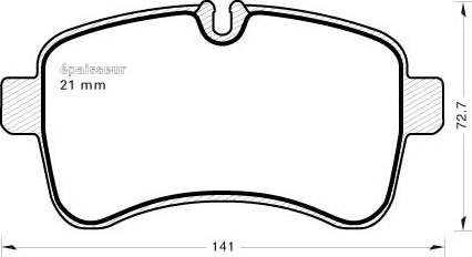 BENDIX 573512B - Комплект спирачно феродо, дискови спирачки vvparts.bg