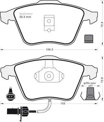 Magneti Marelli BP1452 - Комплект спирачно феродо, дискови спирачки vvparts.bg