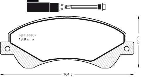 Textar 24485 - Комплект спирачно феродо, дискови спирачки vvparts.bg