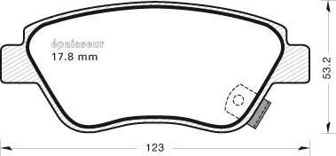 MGA 850 - Комплект спирачно феродо, дискови спирачки vvparts.bg