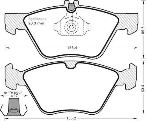 FOMAR Friction 639081 - Комплект спирачно феродо, дискови спирачки vvparts.bg