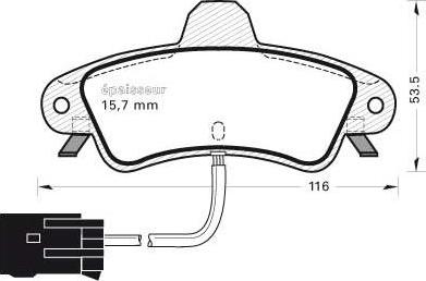 Valeo 551764 - Комплект спирачно феродо, дискови спирачки vvparts.bg