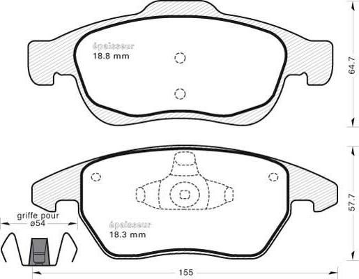 MGA 868 - Комплект спирачно феродо, дискови спирачки vvparts.bg