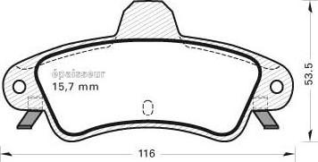 MGA 862 - Комплект спирачно феродо, дискови спирачки vvparts.bg