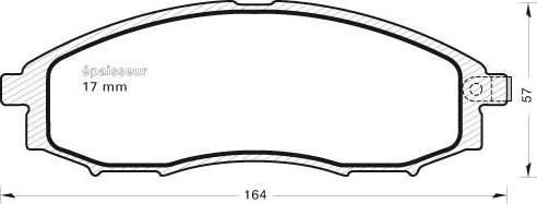 MGA 808 - Комплект спирачно феродо, дискови спирачки vvparts.bg