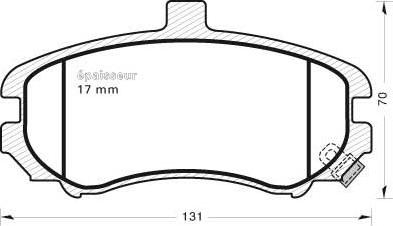 MGA 807 - Комплект спирачно феродо, дискови спирачки vvparts.bg