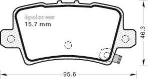 MGA 815 - Комплект спирачно феродо, дискови спирачки vvparts.bg