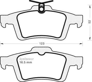 Mingtai MP-3638 - Комплект спирачно феродо, дискови спирачки vvparts.bg