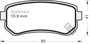 MGA 810 - Комплект спирачно феродо, дискови спирачки vvparts.bg