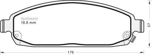 MGA 811 - Комплект спирачно феродо, дискови спирачки vvparts.bg