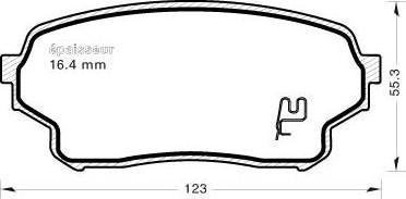 Spidan 32975 - Комплект спирачно феродо, дискови спирачки vvparts.bg