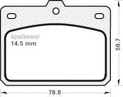 MGA 83 - Комплект спирачно феродо, дискови спирачки vvparts.bg