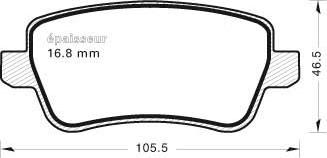 MGA 824 - Комплект спирачно феродо, дискови спирачки vvparts.bg