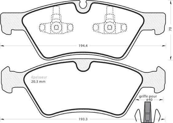 WXQP 140263 - Комплект спирачно феродо, дискови спирачки vvparts.bg