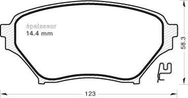 MGA 828 - Комплект спирачно феродо, дискови спирачки vvparts.bg