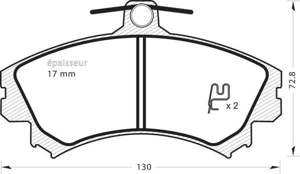 MGA 875 - Комплект спирачно феродо, дискови спирачки vvparts.bg