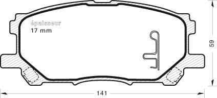 MGA 871 - Комплект спирачно феродо, дискови спирачки vvparts.bg