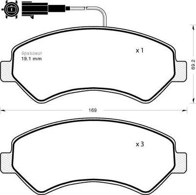 MGA 877 - Комплект спирачно феродо, дискови спирачки vvparts.bg