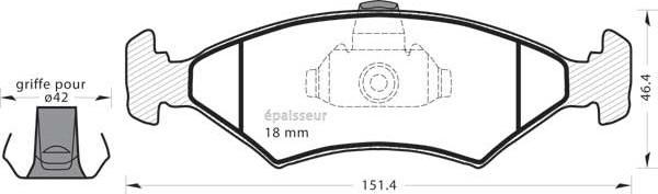 MGA 399 - Комплект спирачно феродо, дискови спирачки vvparts.bg